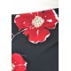 Černá šatovka s červeným květem