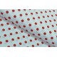 Bavlna bílá s červeným puntíkem