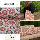 Bavlna, malá mandala do červena