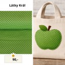 Bavlněná látka zelená s bílým puntíkem cca2mm