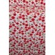 Bavlna s červenými a béžovými kytičkami